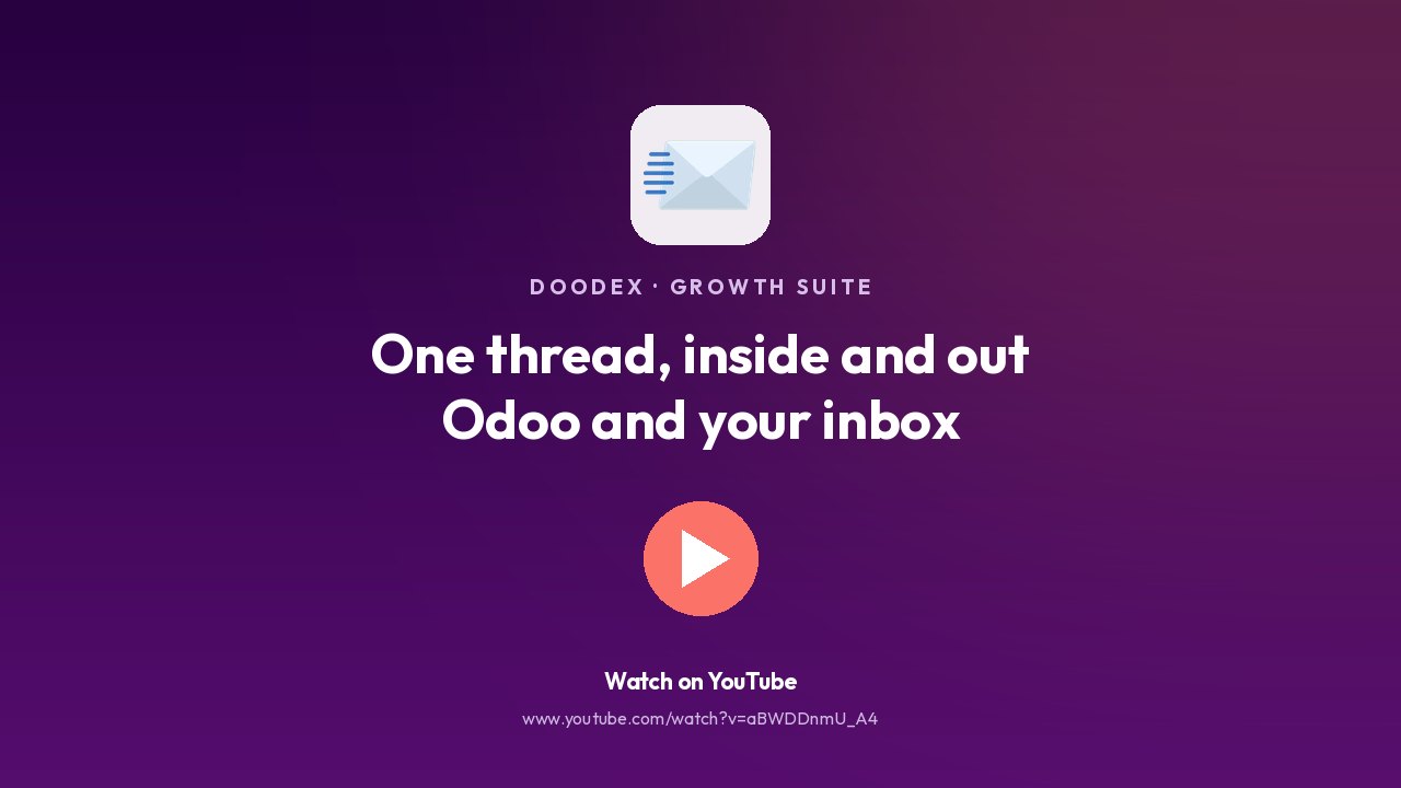 Un seul fil, dans Odoo comme dans votre boîte : la démonstration Email Sync+ sur YouTube